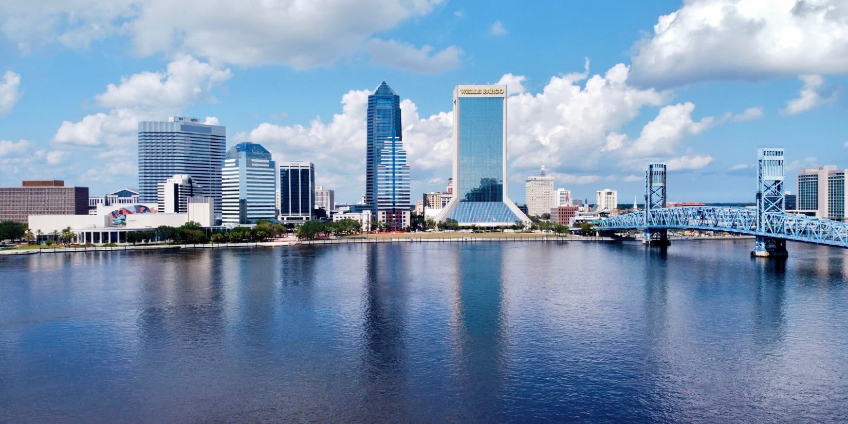 Jacksonville FL Skyline without Jacksonville Landing
